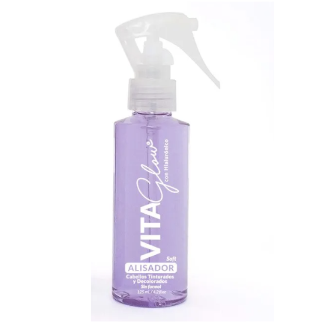 Vitaglow Soft Alisador Progresivo Revitalizante sin Formol con Col geno y cido Hilaur nico para cabellos rubios decolorados o tinturados 4.2oz