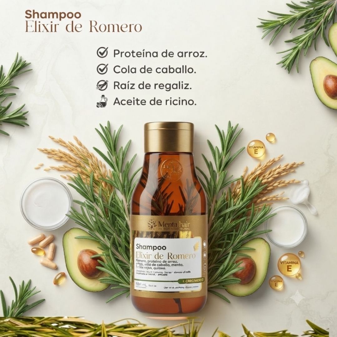 ⫸ Herbal Elixir Rosemary Mint Hair Shampoo 18.5oz (vegan)