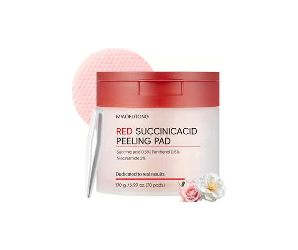 Korean Skincare - Red Succinicacid Acid Peeling Pads - Almohadillas Faciales Exfoliantes 70pads [15gr]