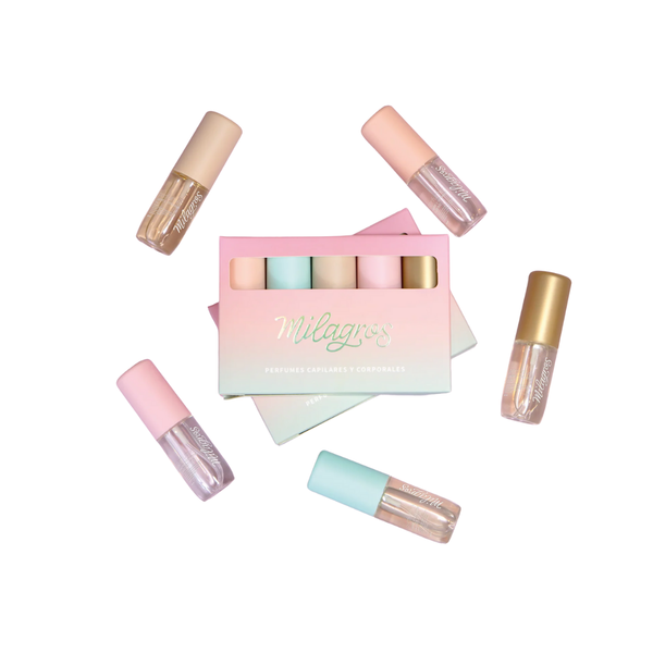 Set x 5 Mini Perfumes Capilares Milagros Sin Sal, Sin Parabenos [30m]
