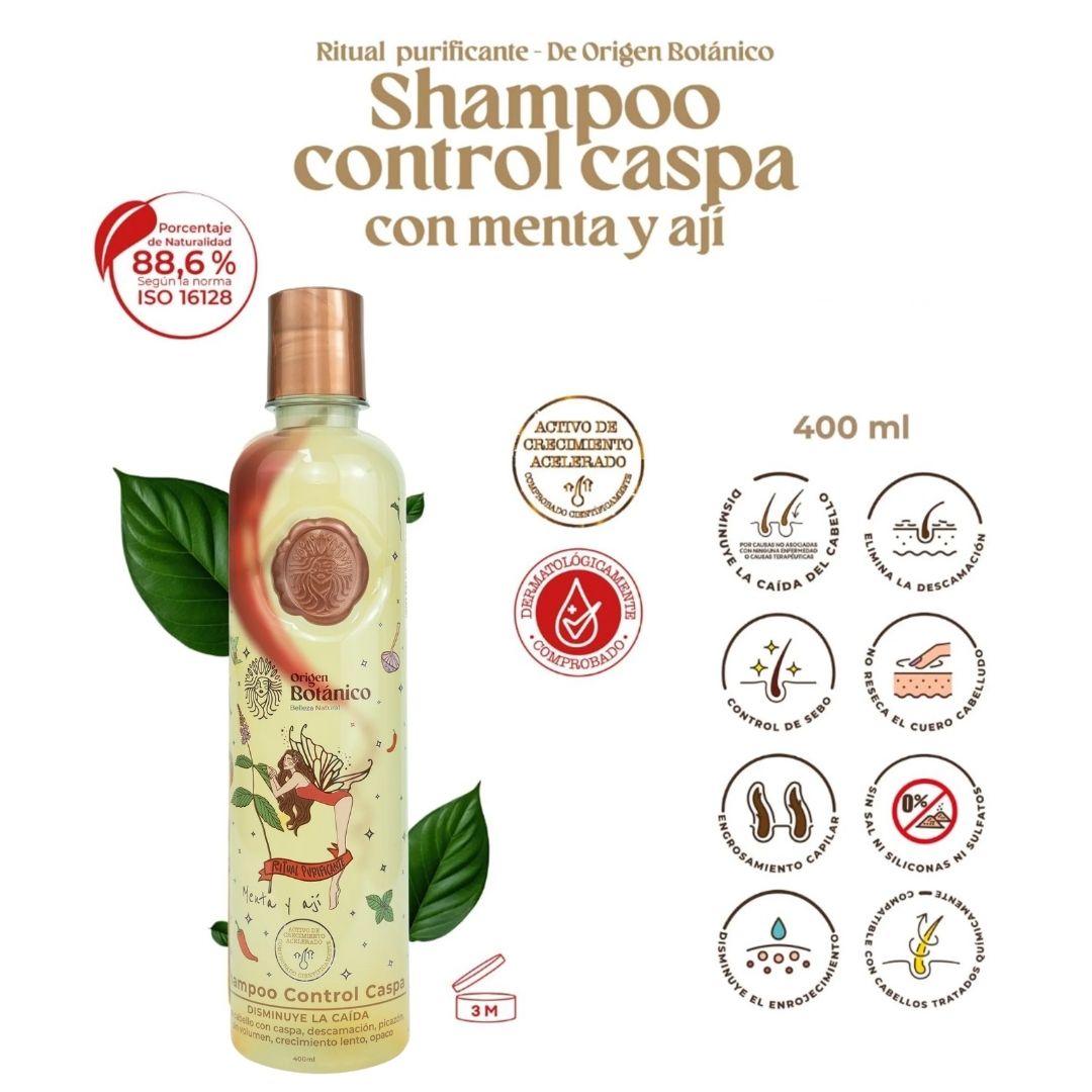 Home Shampoo Anticaspa Menta y Ají Ritual Botánico [400ml]