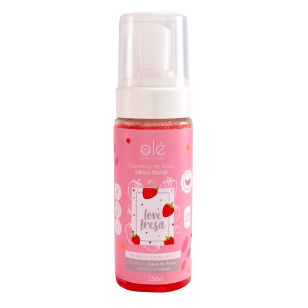 Jabón Facial Espumosa de Fresas Olé Capilar 5.1oz