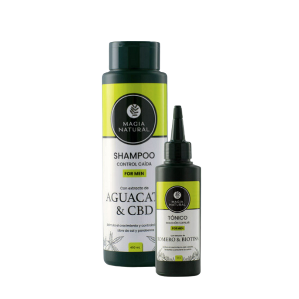 Magia Natural Kit For Men Romero Aguacate y Biotina 2 Pack Para Hombres
